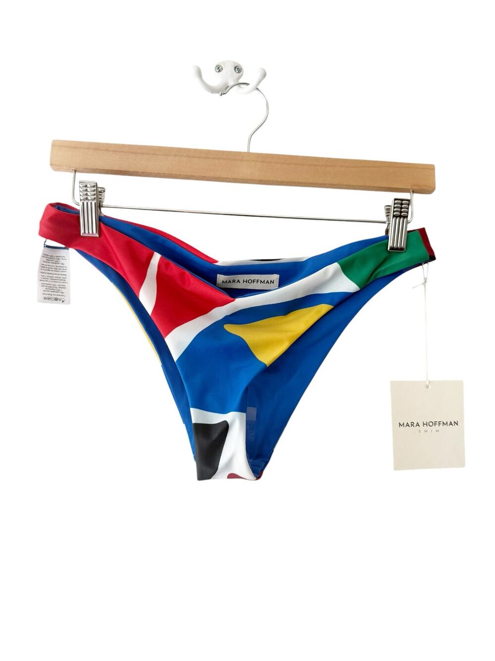 Mara Hoffman Kay Cheeky Colorblock Multicolor Bikini Bottoms Medium